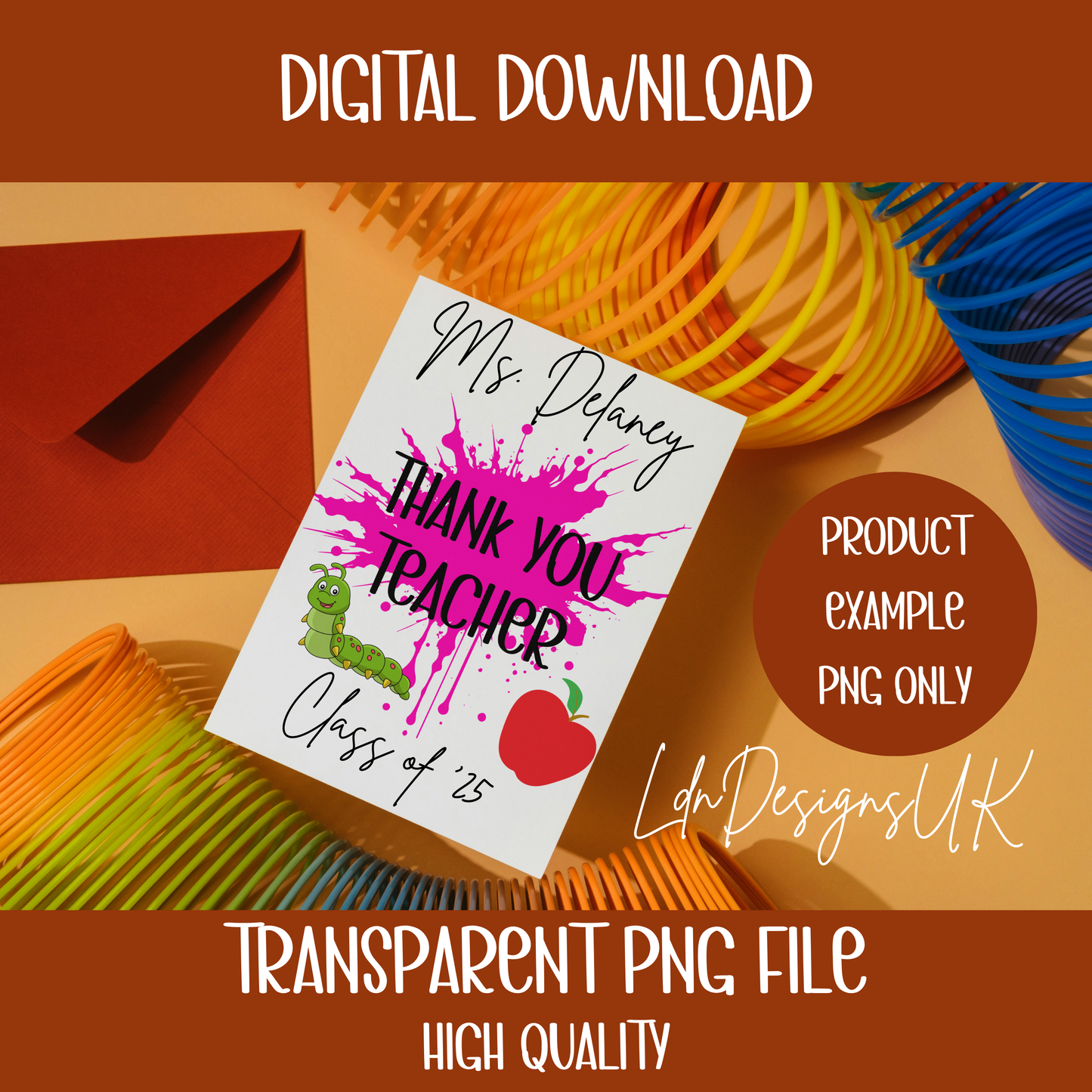 THANK YOU TEACHER PNG BUNDLE - DIGITAL DOWNLOAD