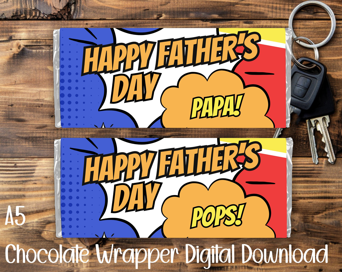 FATHER'S DAY A5 CHOCOLATE WRAPPERS BUNDLE - DIGITAL DOWNLOAD