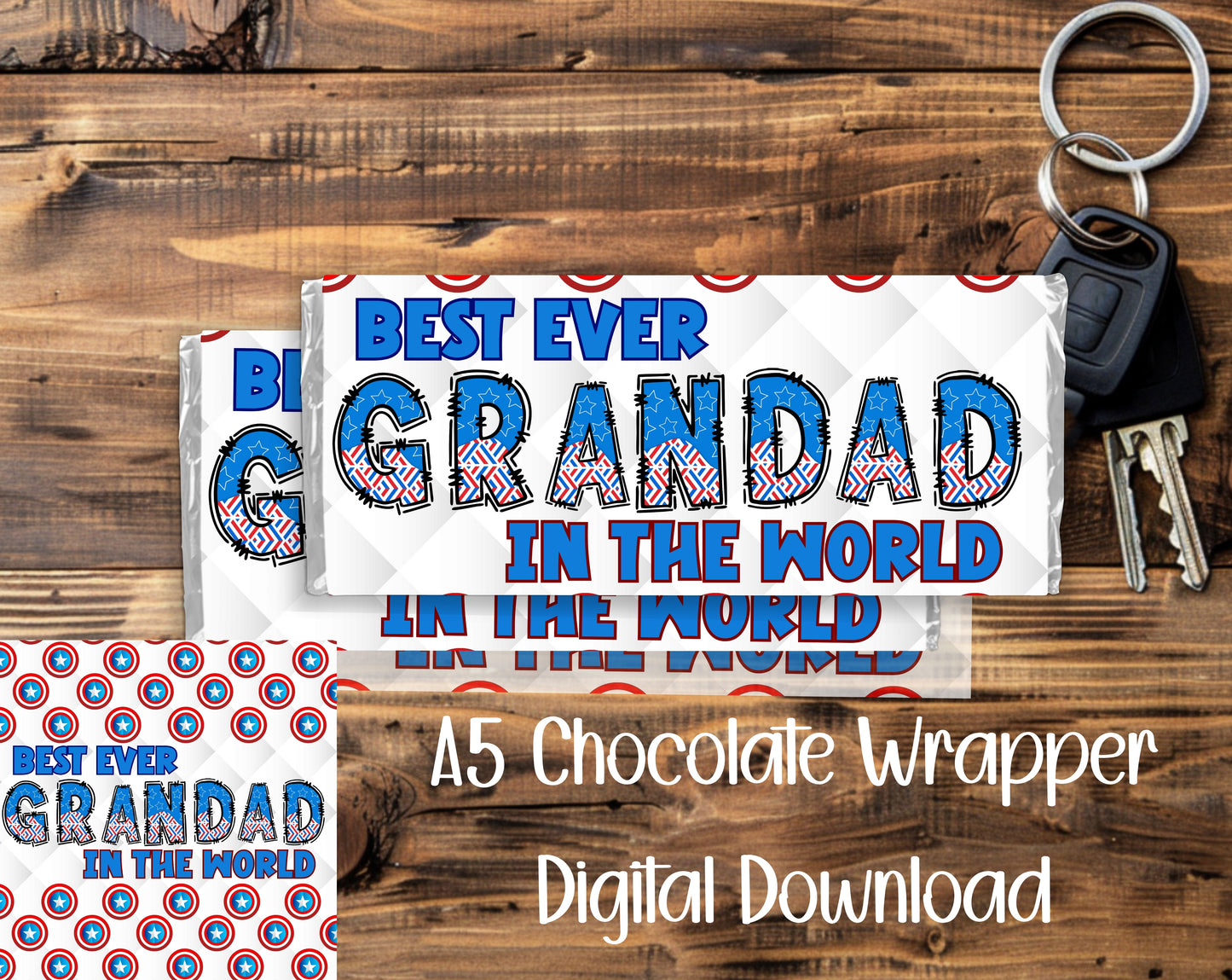 FATHER'S DAY CAPT. AM A5 CHOCOLATE WRAPPERS BUNDLE - DIGITAL DOWNLOAD