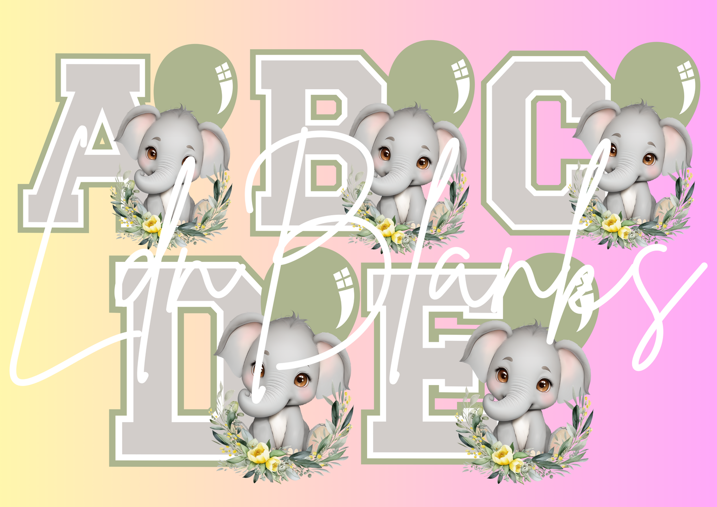 ELEPHANT ALPHABET A-Z DIGITAL DOWNLOADS