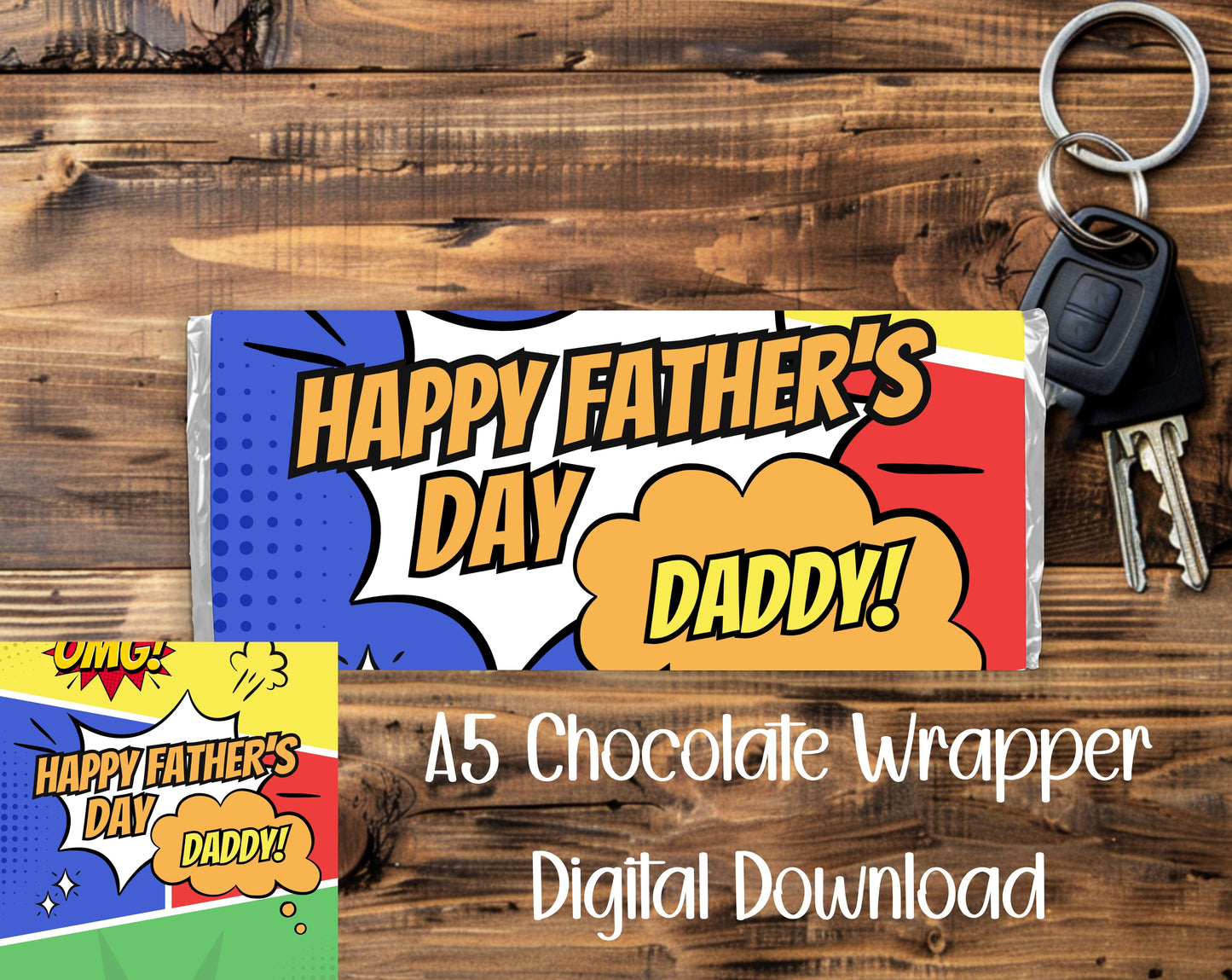 FATHER'S DAY A5 CHOCOLATE WRAPPERS BUNDLE - DIGITAL DOWNLOAD