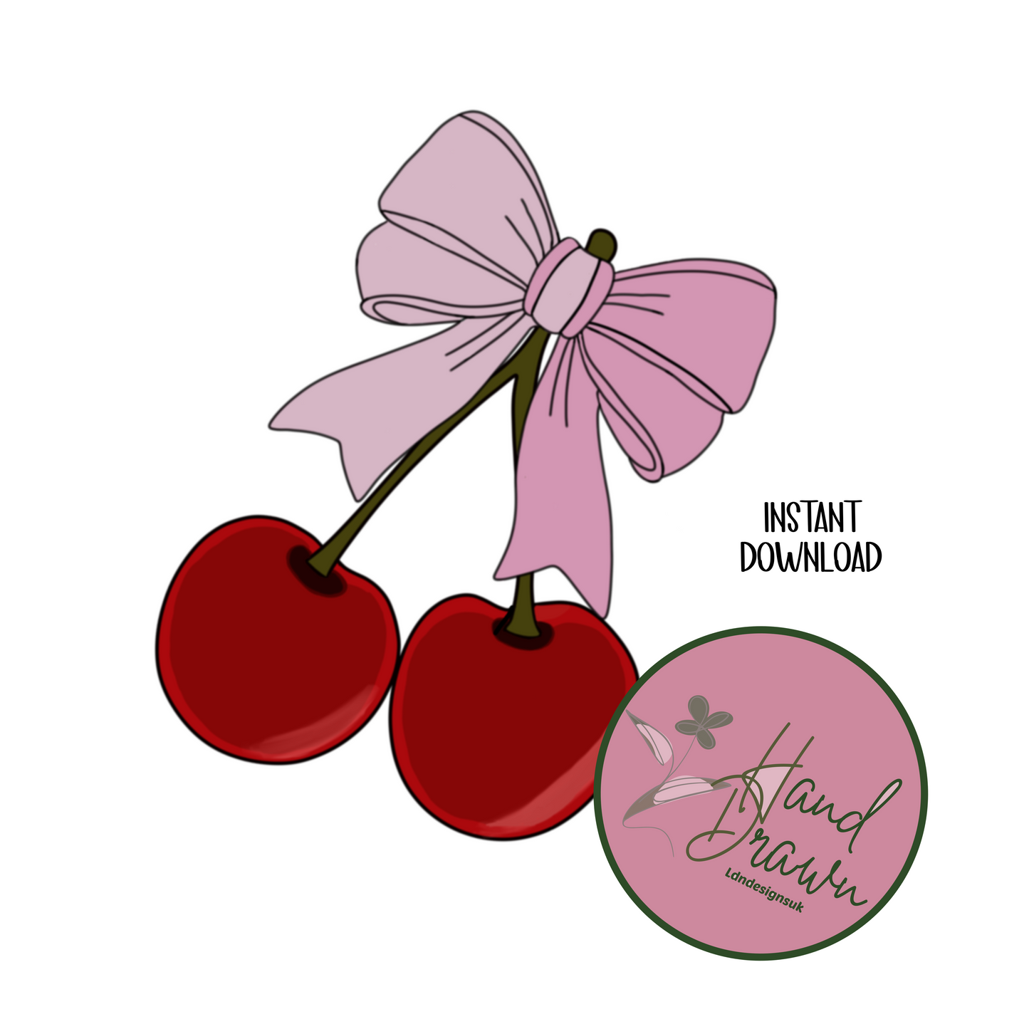 Bows meet cherries PNG Download