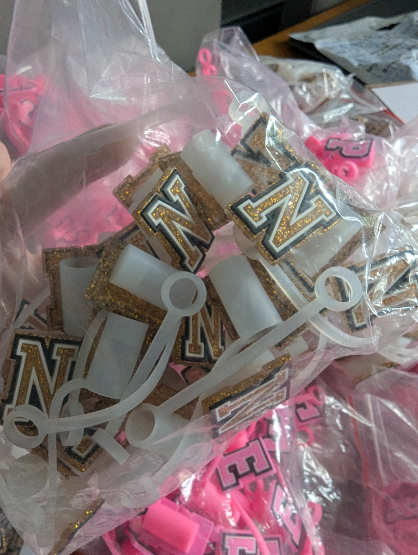 800ish alphabet straw toppers