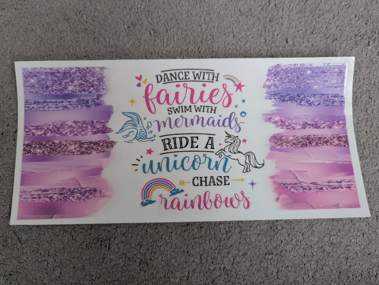 16oz straight UVDTF - unicorn, fairies, mermaid