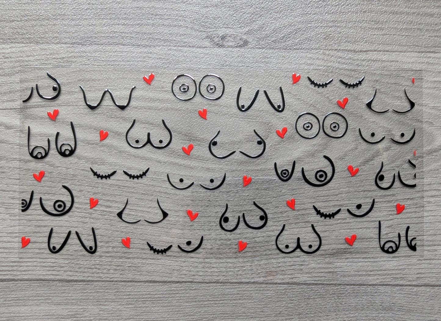 16oz straight UVDTF - boobies