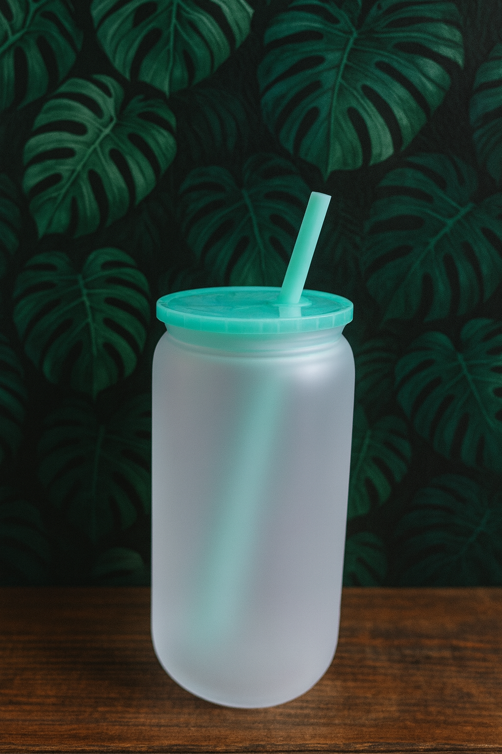 16oz FROSTED MINT Plastic Libbey Can Cups