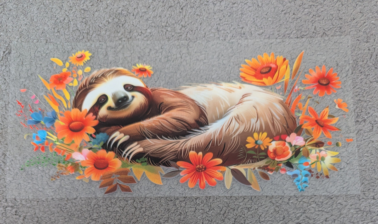 16oz straight UVDTF - sloth