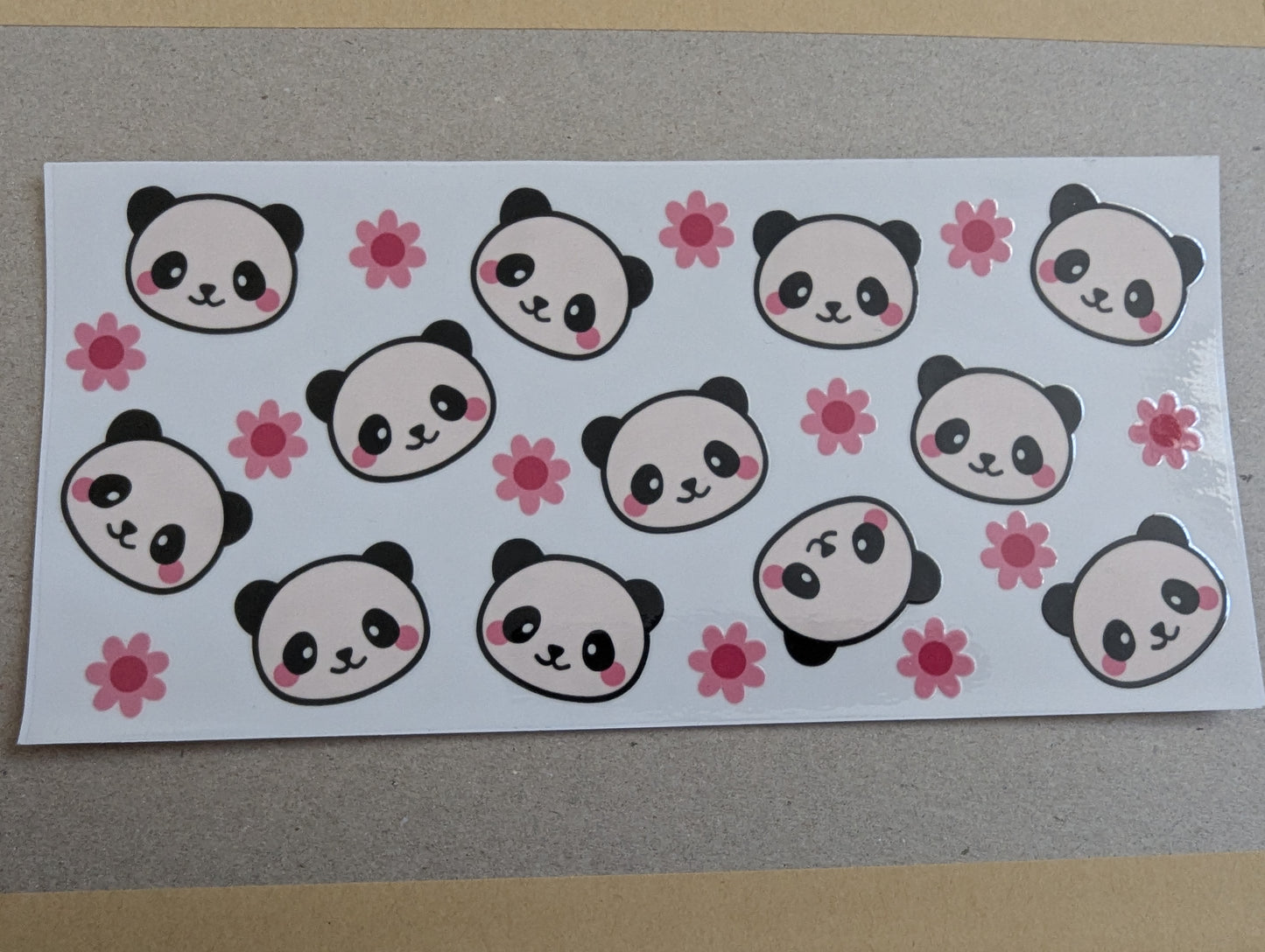 16oz straight UVDTF - panda