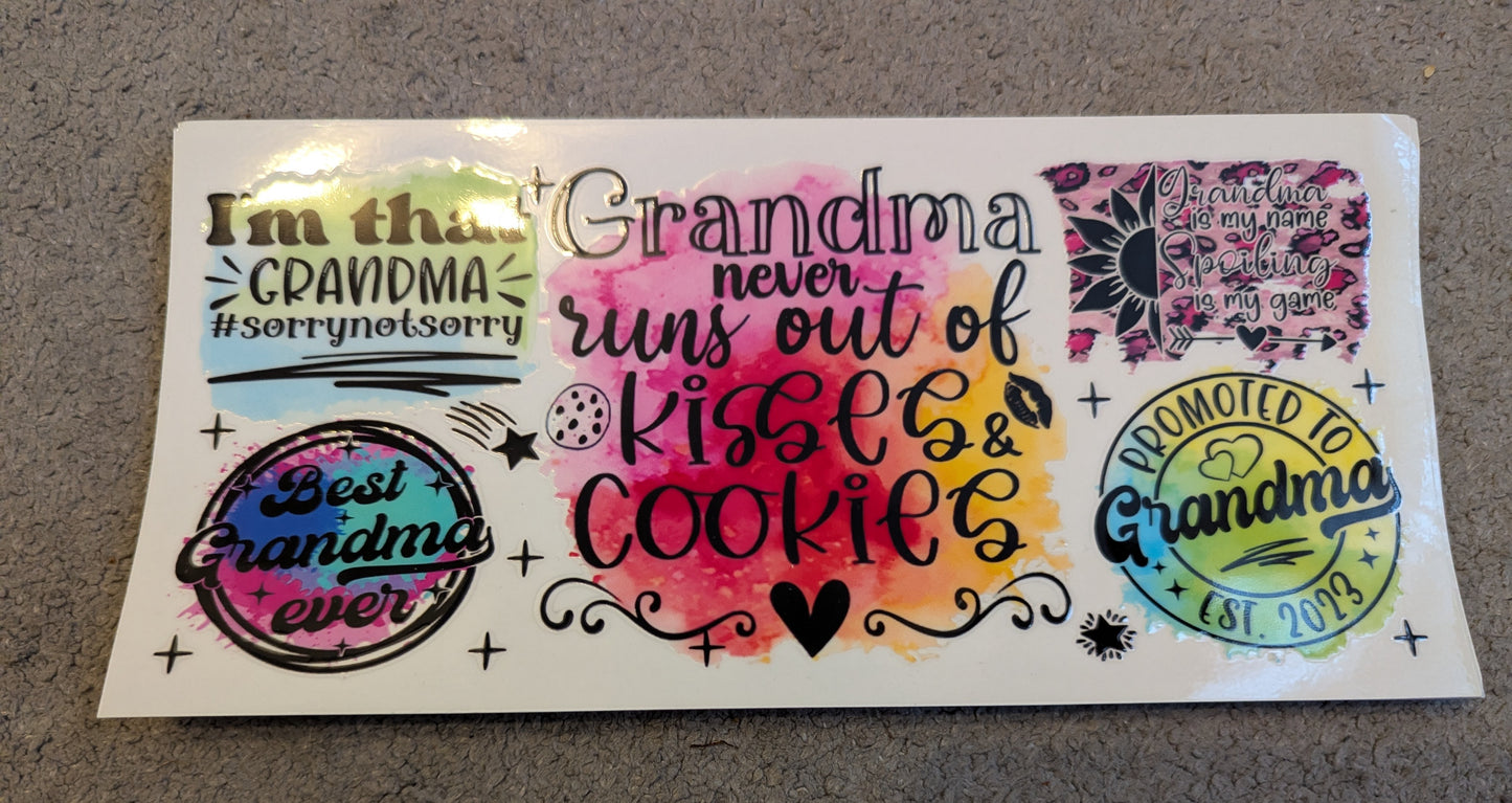 16oz straight UVDTF - grandma