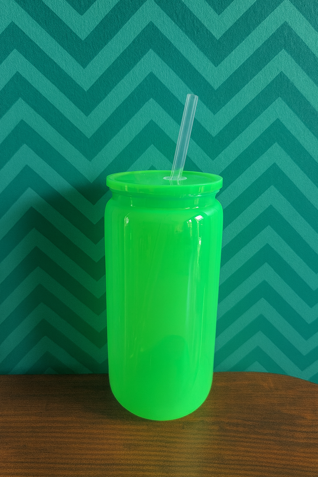 16oz NEON GREEN Plastic Libbey Can Cups