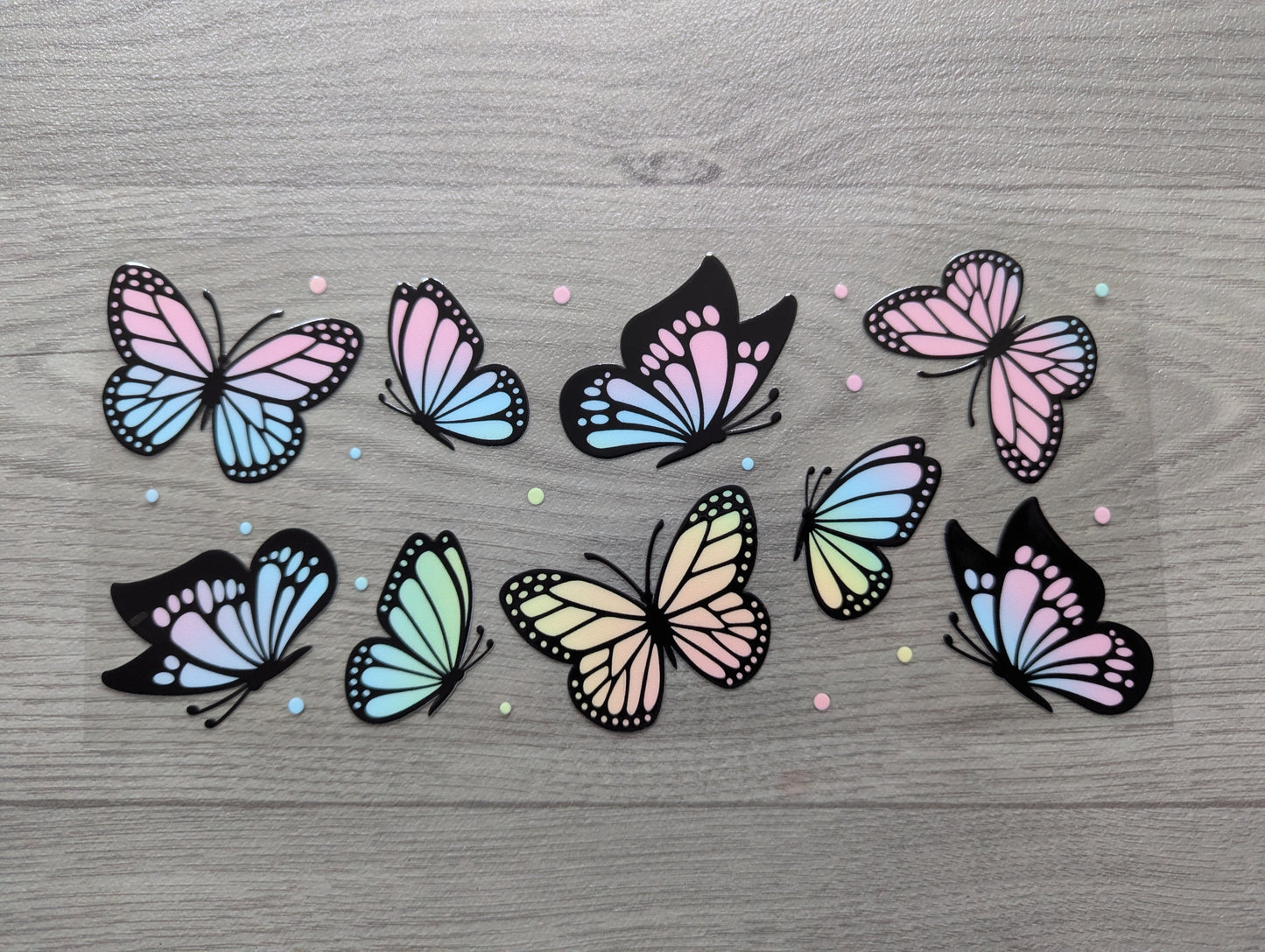 16oz straight UVDTF - butterflies