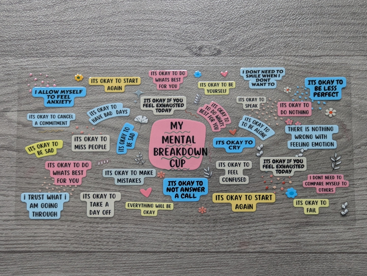 16oz straight UVDTF - affirmation