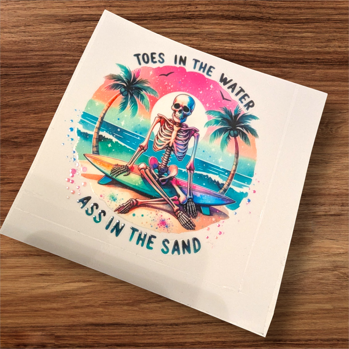 UVDTF Decal - toes in the water