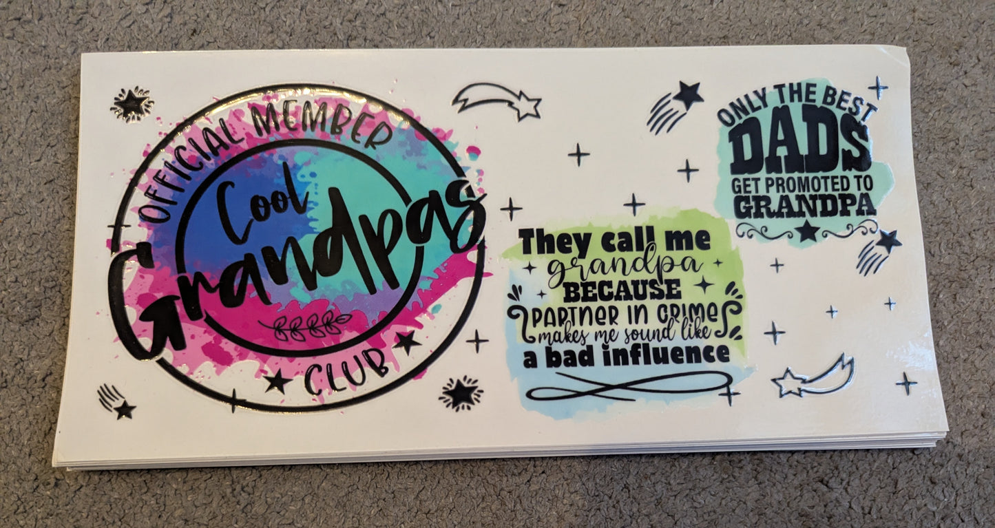 16oz straight UVDTF - grandpa