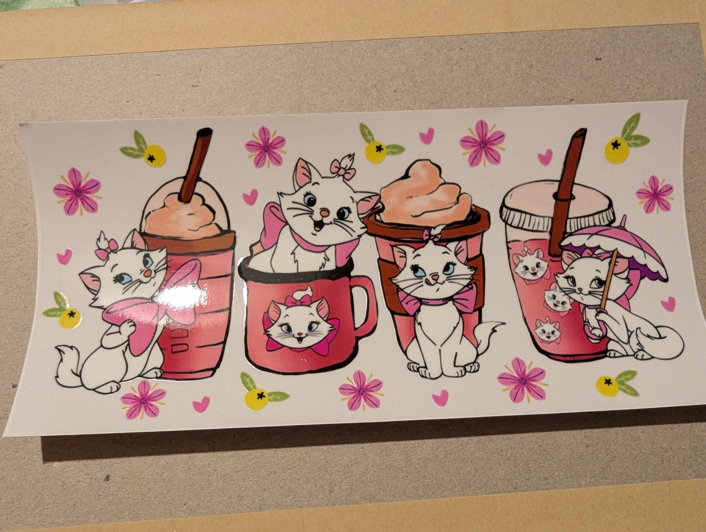 16oz straight UVDTF - Marie cat