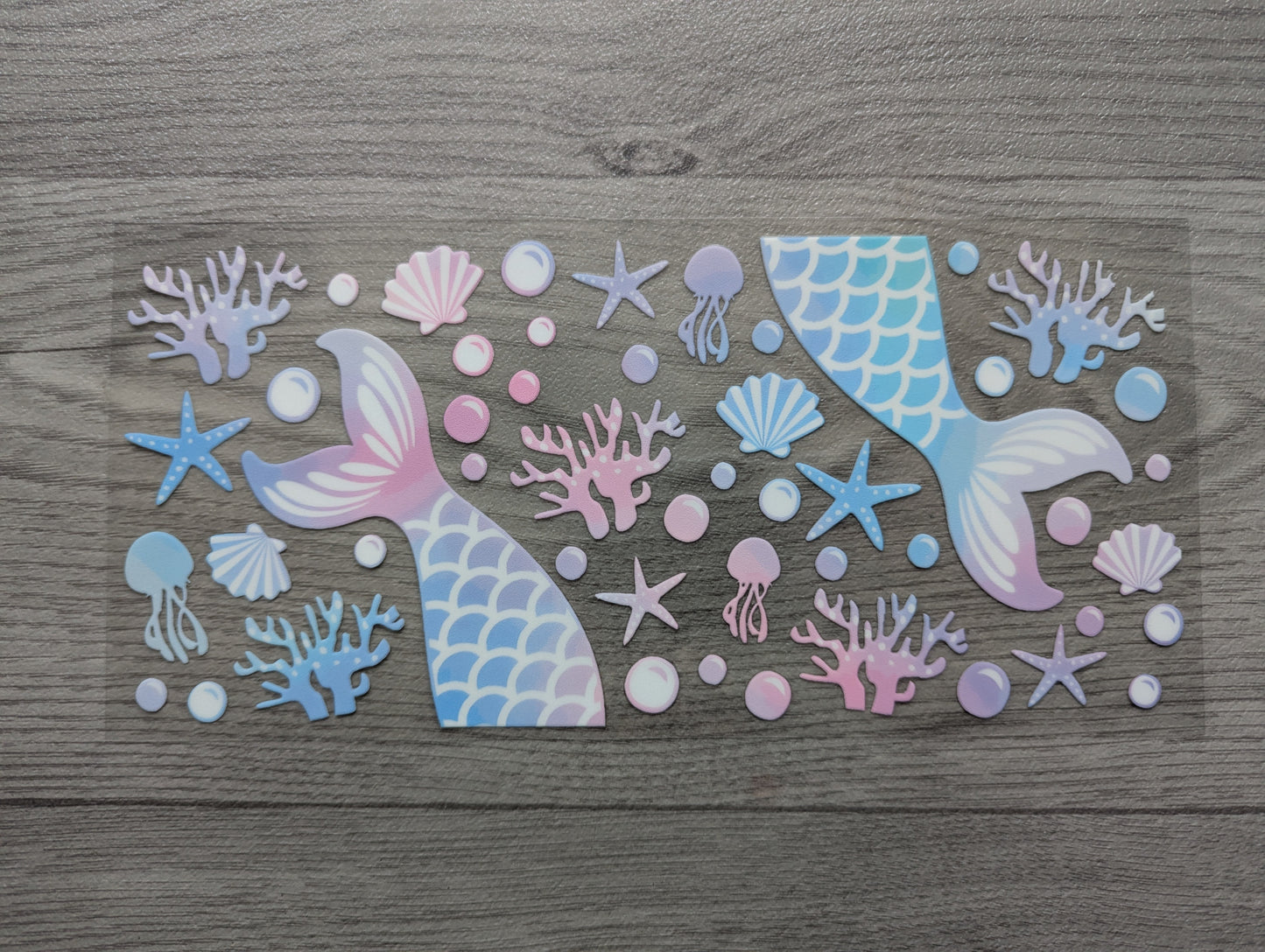 16oz straight UVDTF - mermaid tails