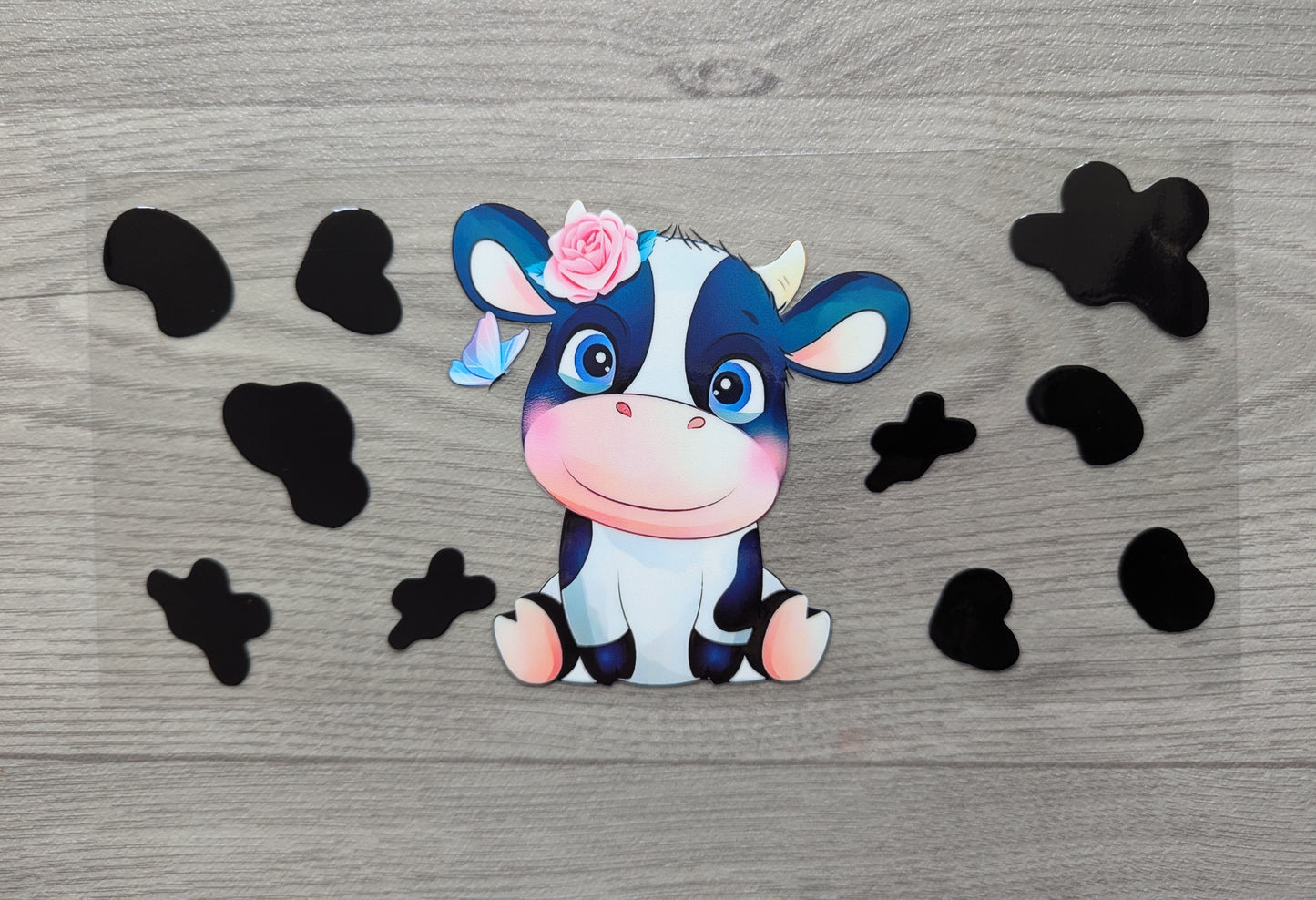 16oz straight UVDTF - cow