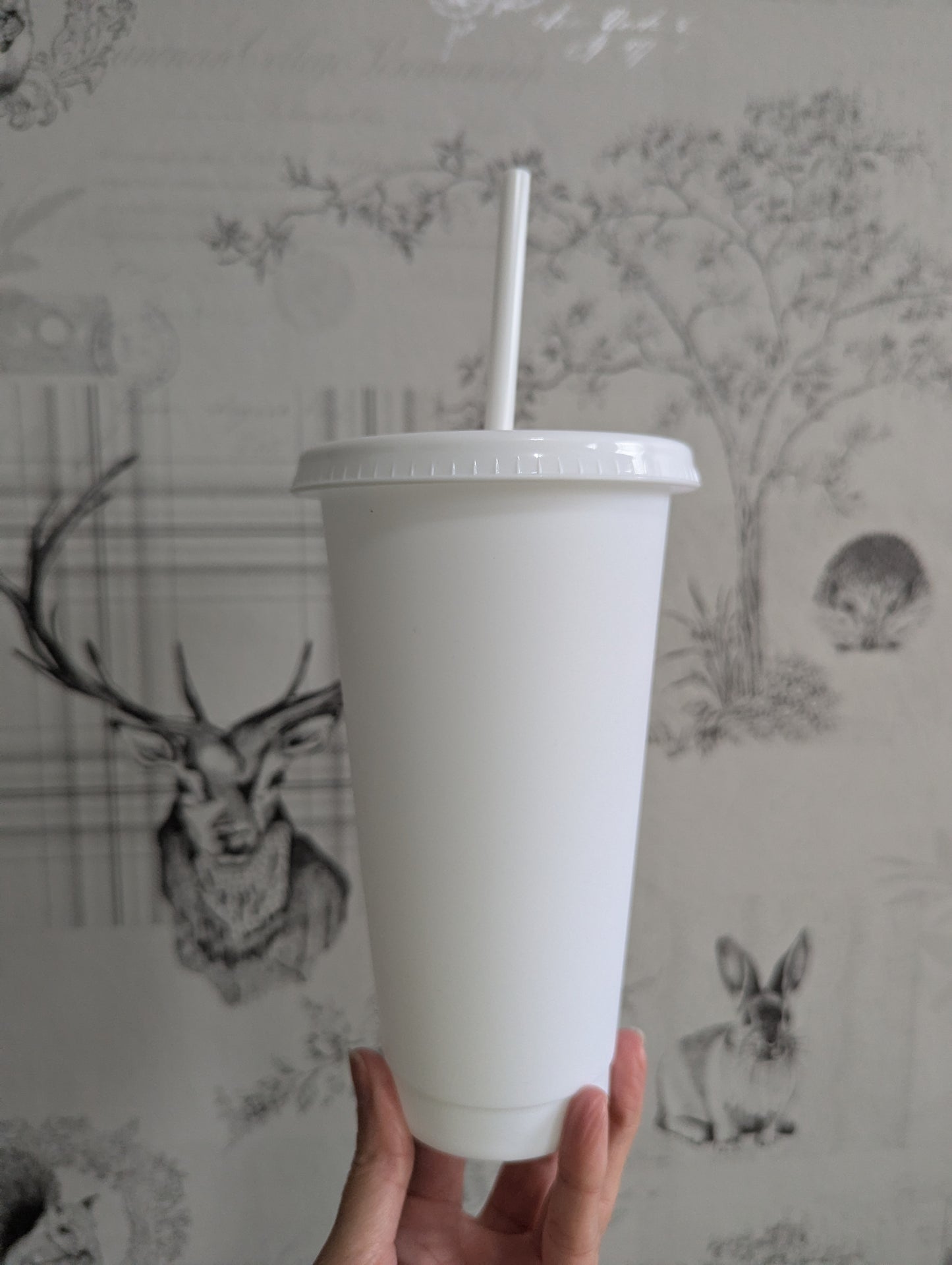 24oz White Cold cup