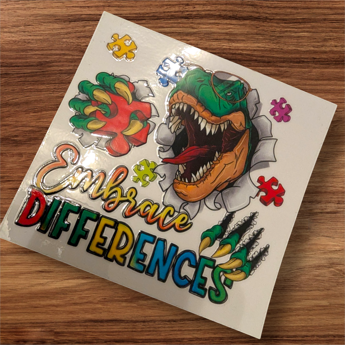 UVDTF Decal - autism awareness