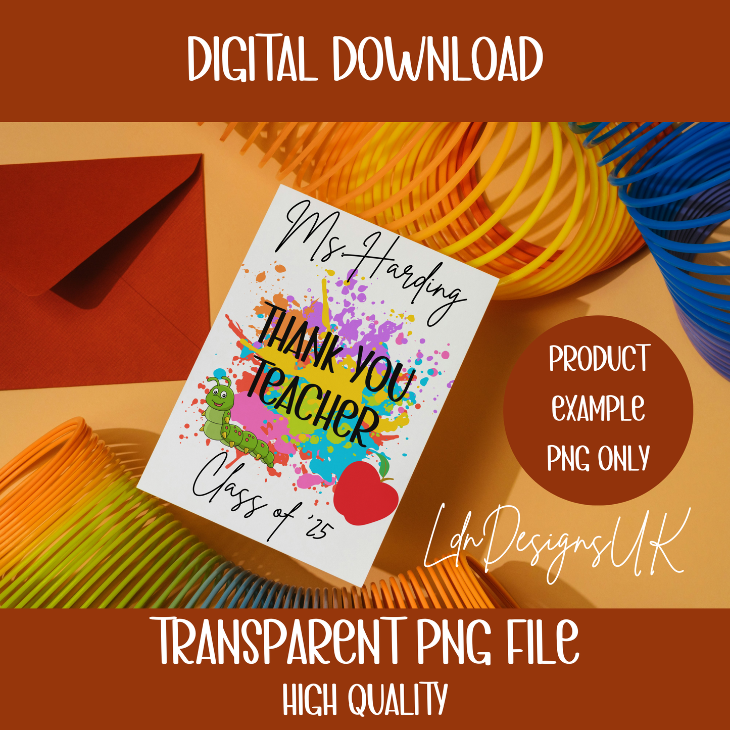 THANK YOU TEACHER PNG BUNDLE - DIGITAL DOWNLOAD