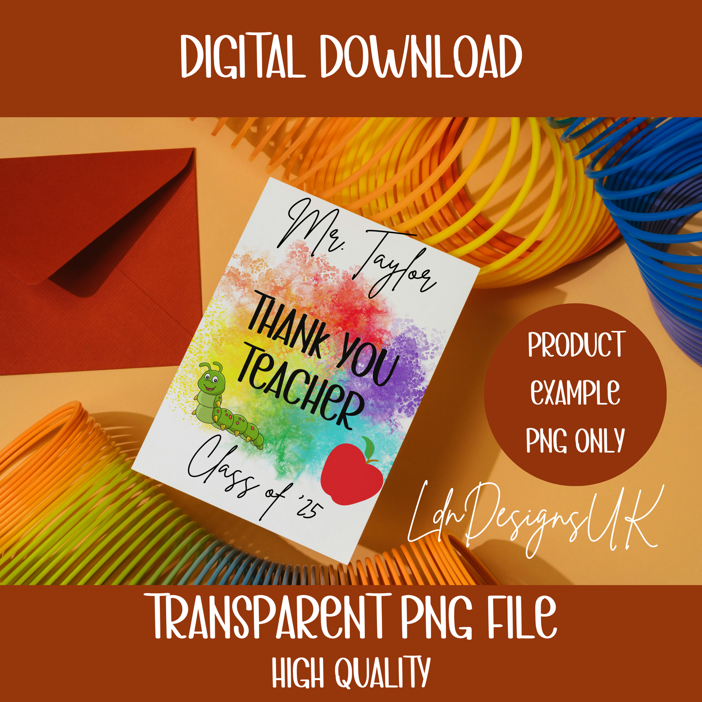 THANK YOU TEACHER PNG BUNDLE - DIGITAL DOWNLOAD