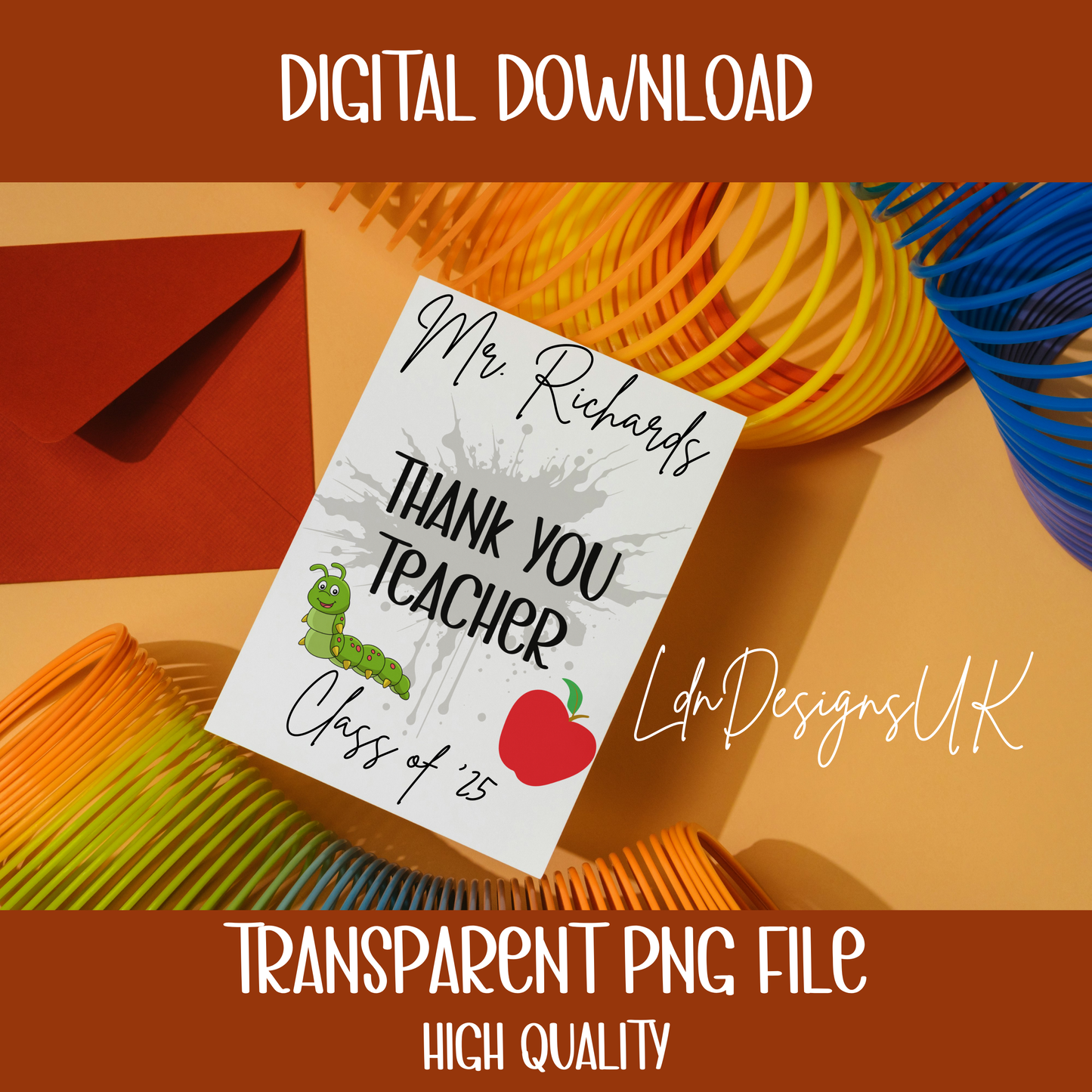 THANK YOU TEACHER PNG BUNDLE - DIGITAL DOWNLOAD