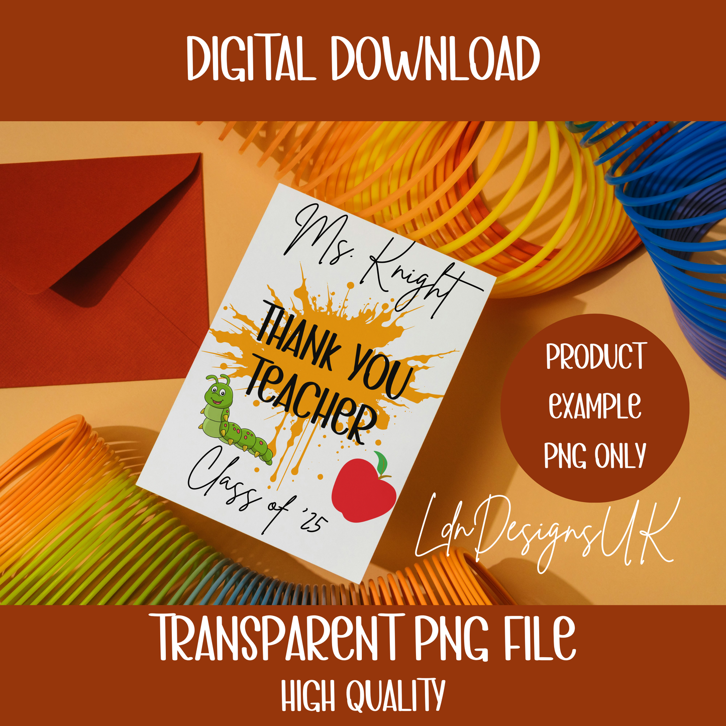 THANK YOU TEACHER PNG BUNDLE - DIGITAL DOWNLOAD