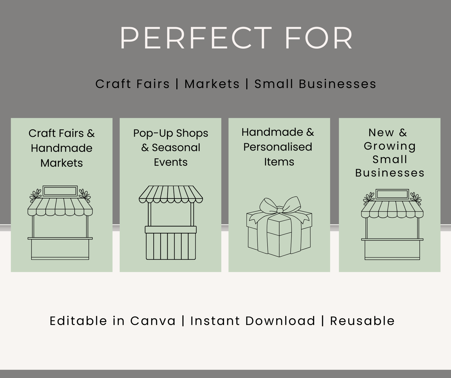 EDITABLE CRAFT FAIR SIGN TEMPLATES FOR CANVA | 15 MARKET & PRICE SIGNS