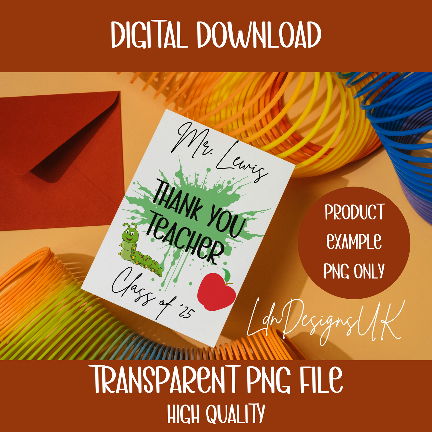 THANK YOU TEACHER PNG BUNDLE - DIGITAL DOWNLOAD