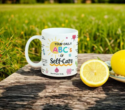 ABC's Self Care 11oz MUG SUBLIMATION PRINT