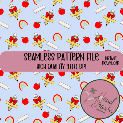 Teacher seamless pattern PNG DOWNLOAD