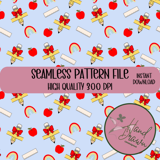 Teacher seamless pattern PNG DOWNLOAD