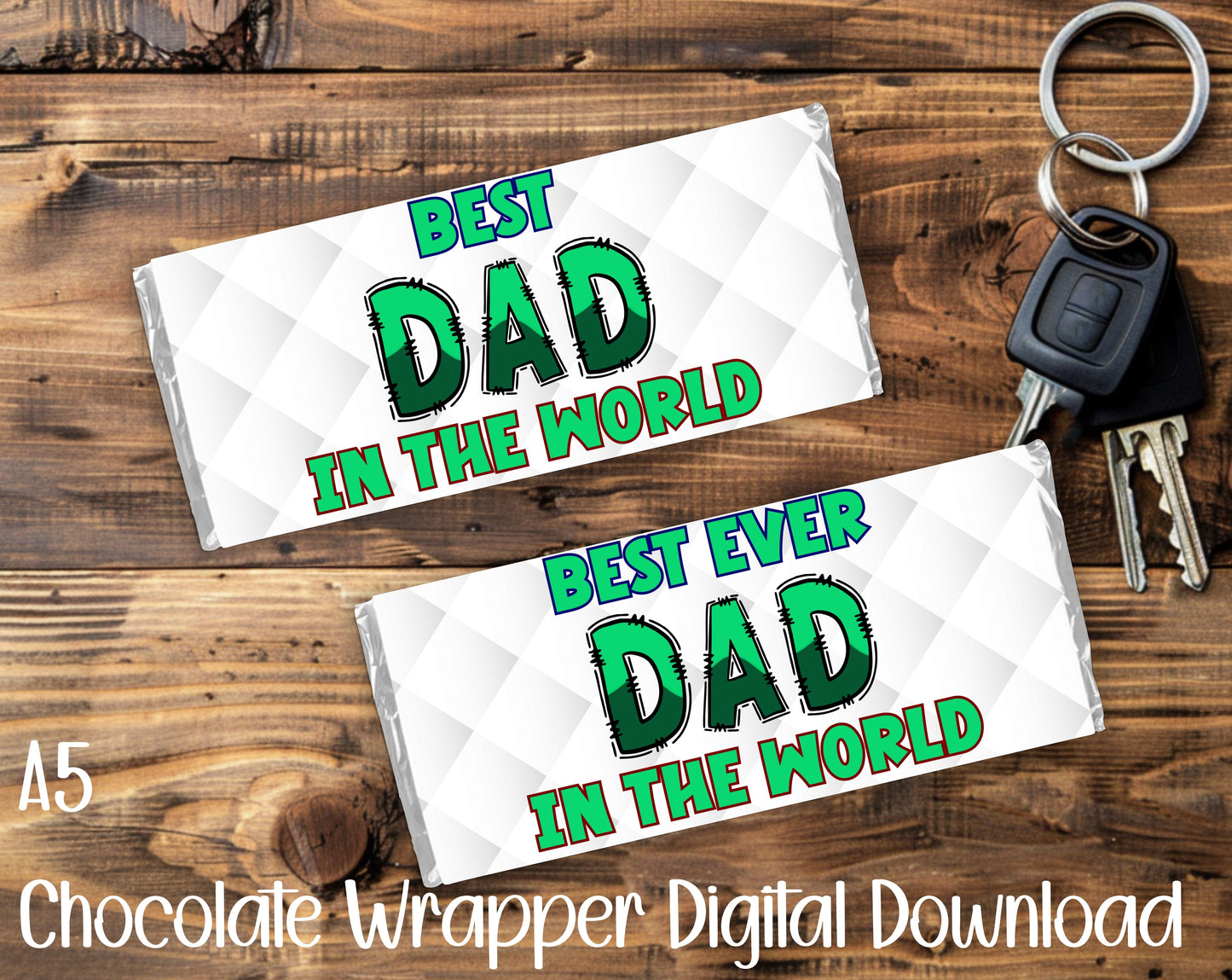 FATHER'S DAY HULK A5 CHOCOLATE WRAPPERS BUNDLE - DIGITAL DOWNLOAD
