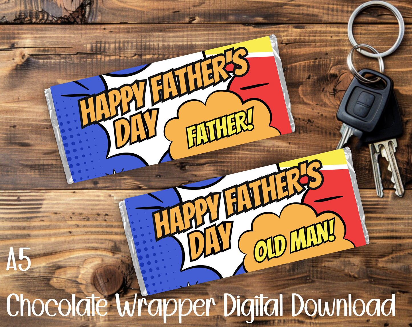 FATHER'S DAY A5 CHOCOLATE WRAPPERS BUNDLE - DIGITAL DOWNLOAD