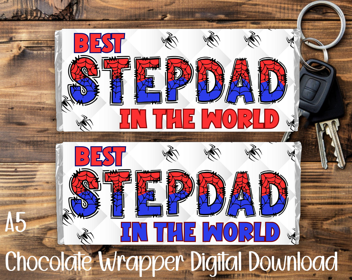 FATHER'S DAY SPIDER A5 CHOCOLATE WRAPPERS BUNDLE - DIGITAL DOWNLOAD