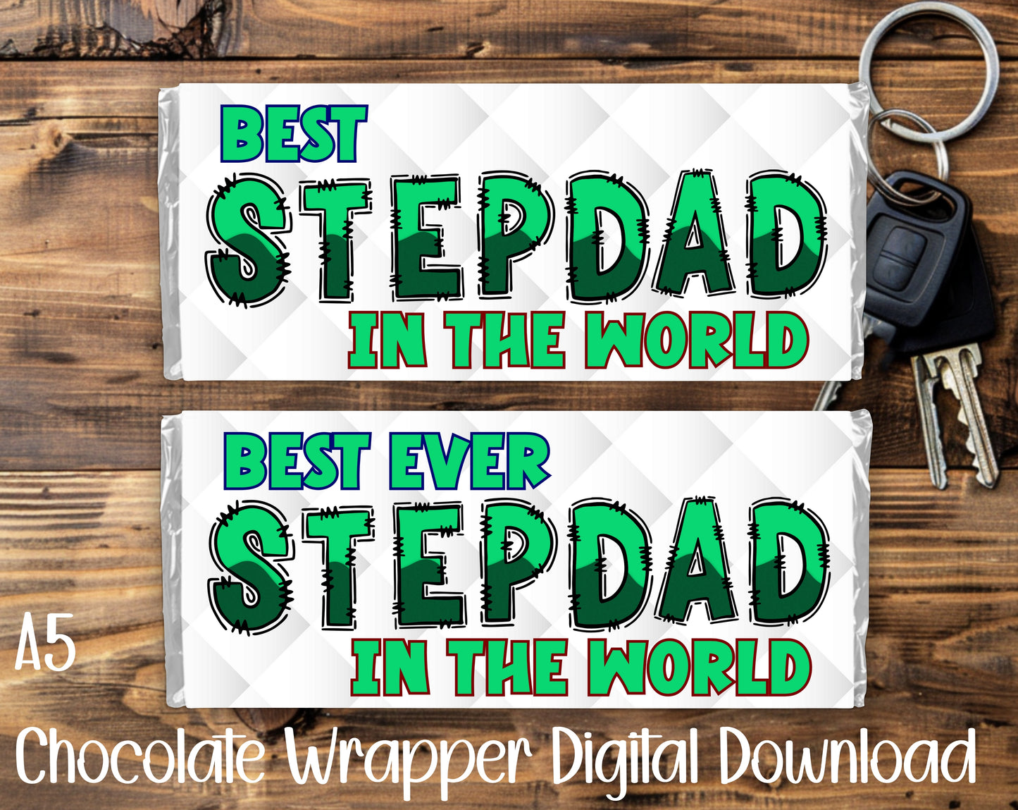 FATHER'S DAY HULK A5 CHOCOLATE WRAPPERS BUNDLE - DIGITAL DOWNLOAD