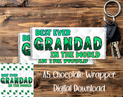 FATHER'S DAY HULK A5 CHOCOLATE WRAPPERS BUNDLE - DIGITAL DOWNLOAD