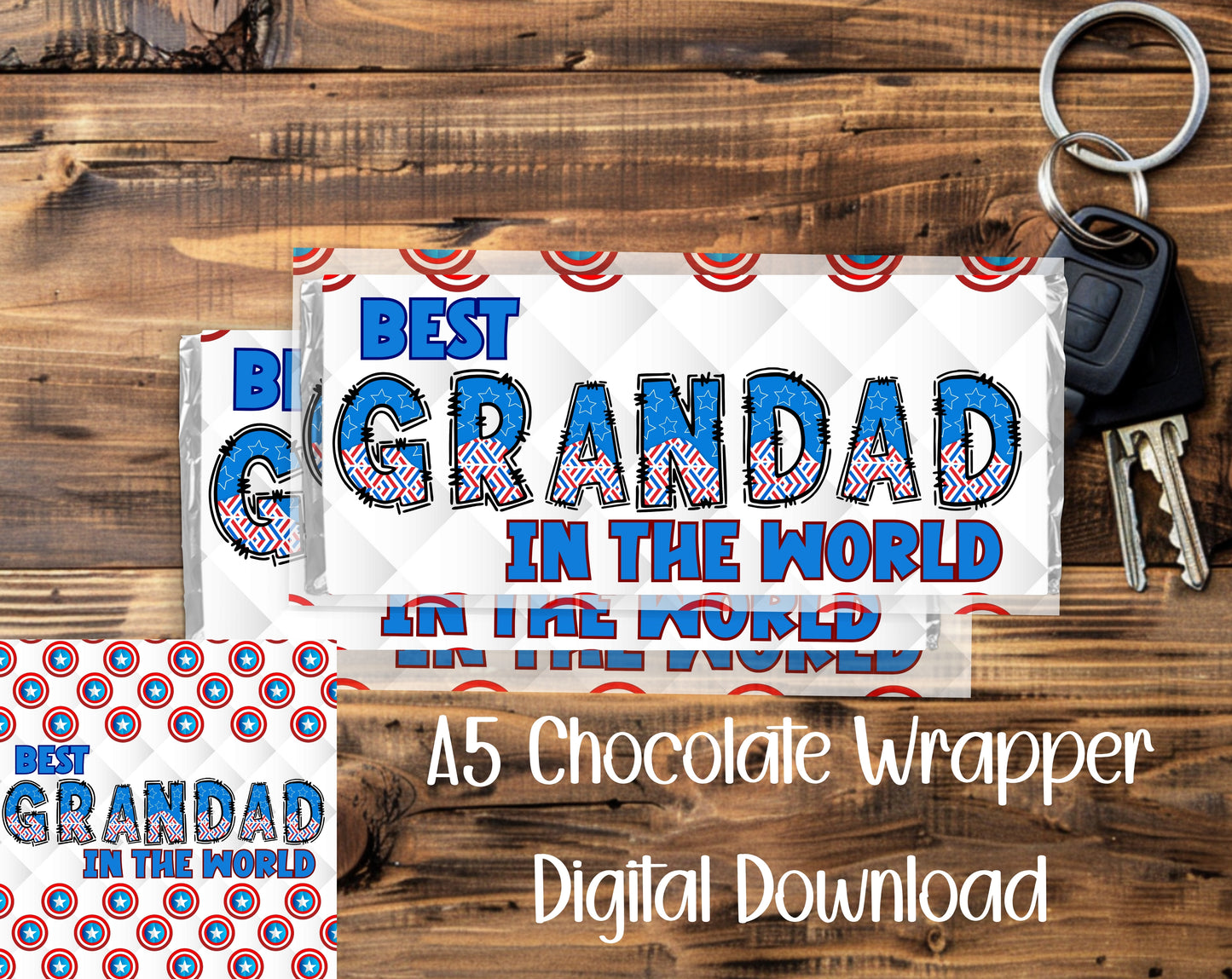 FATHER'S DAY CAPT. AM A5 CHOCOLATE WRAPPERS BUNDLE - DIGITAL DOWNLOAD