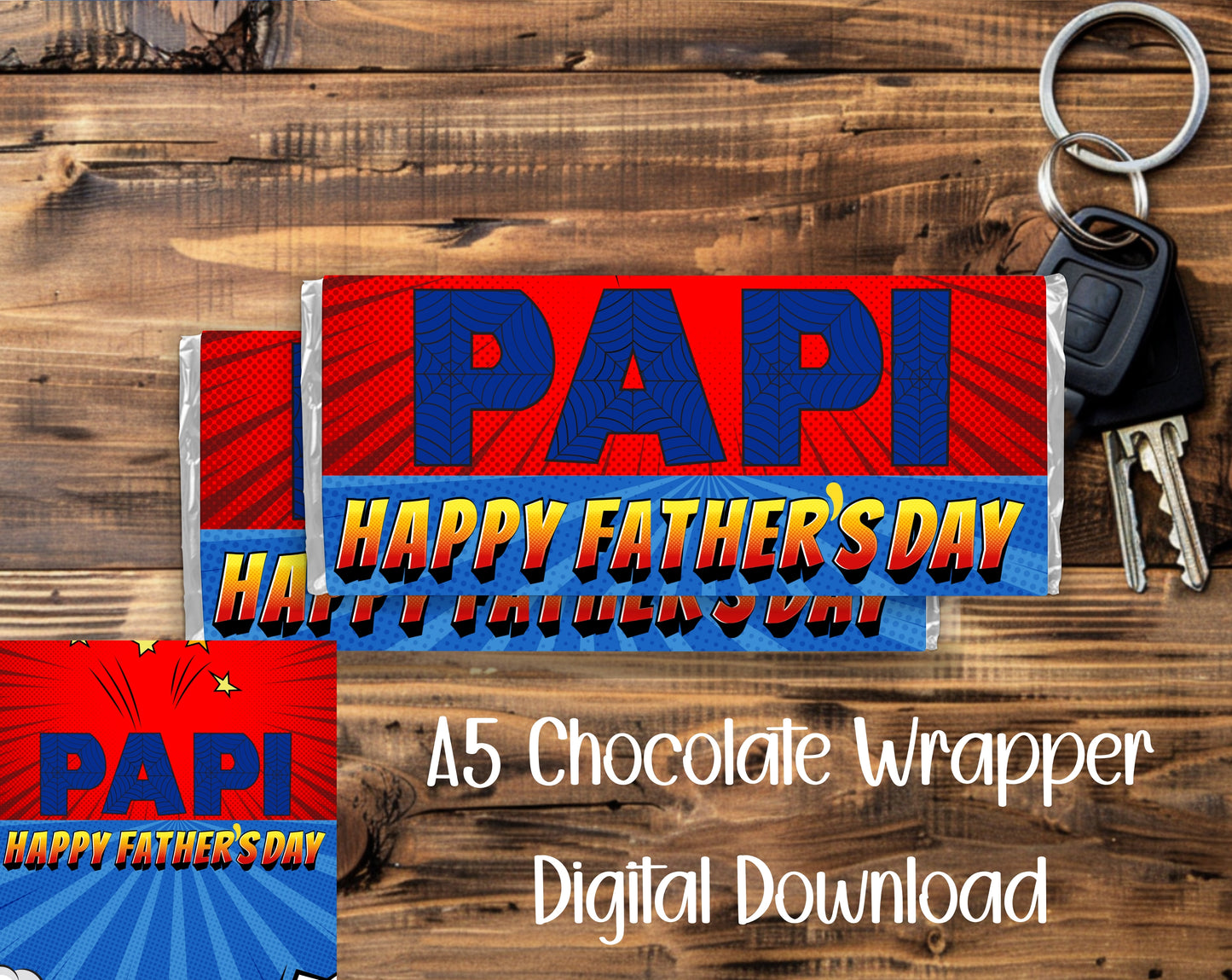 FATHER'S DAY HEROES A5 CHOCOLATE WRAPPER BUNDLE - DIGITAL DOWNLOAD