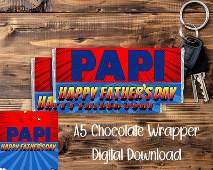 FATHER'S DAY HEROES A5 CHOCOLATE WRAPPER BUNDLE - DIGITAL DOWNLOAD