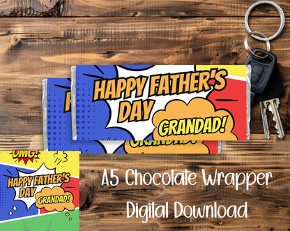 FATHER'S DAY A5 CHOCOLATE WRAPPERS BUNDLE - DIGITAL DOWNLOAD