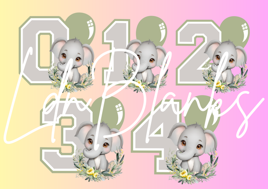 ELEPHANT NUMBERS 0-9 DIGITAL DOWNLOAD