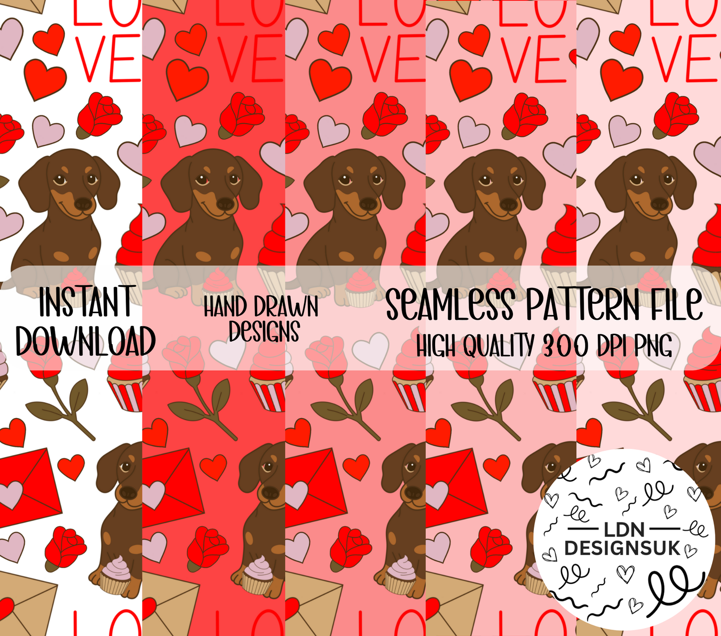 Puppy Love Seamless Patterns bundle