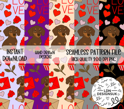 Puppy Love Seamless Patterns bundle