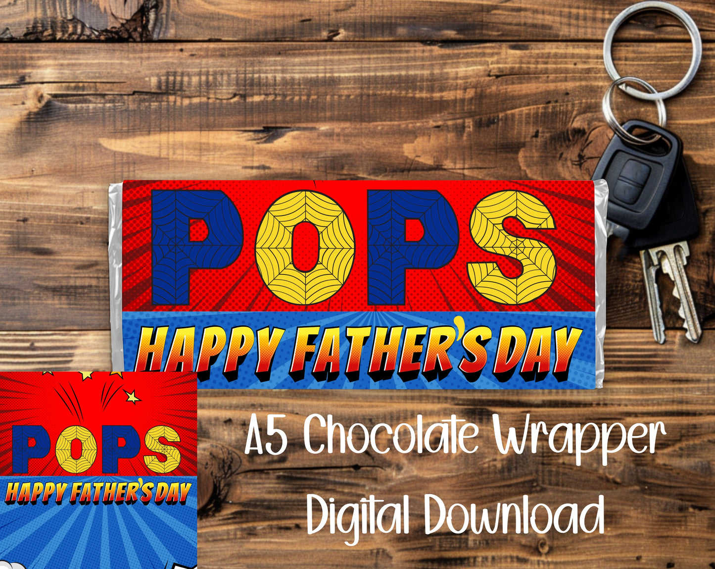 FATHER'S DAY HEROES A5 CHOCOLATE WRAPPER BUNDLE - DIGITAL DOWNLOAD