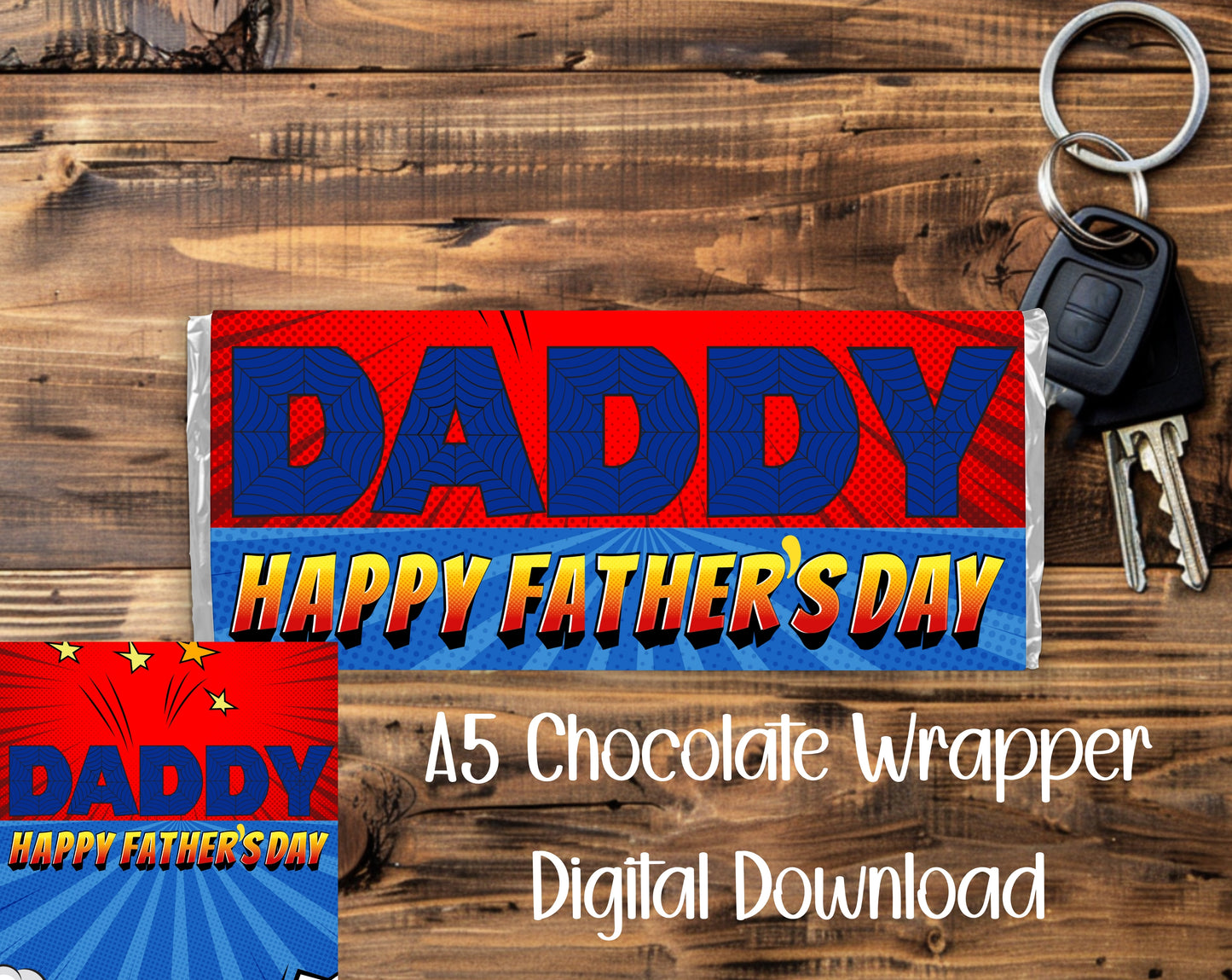 FATHER'S DAY HEROES A5 CHOCOLATE WRAPPER BUNDLE - DIGITAL DOWNLOAD