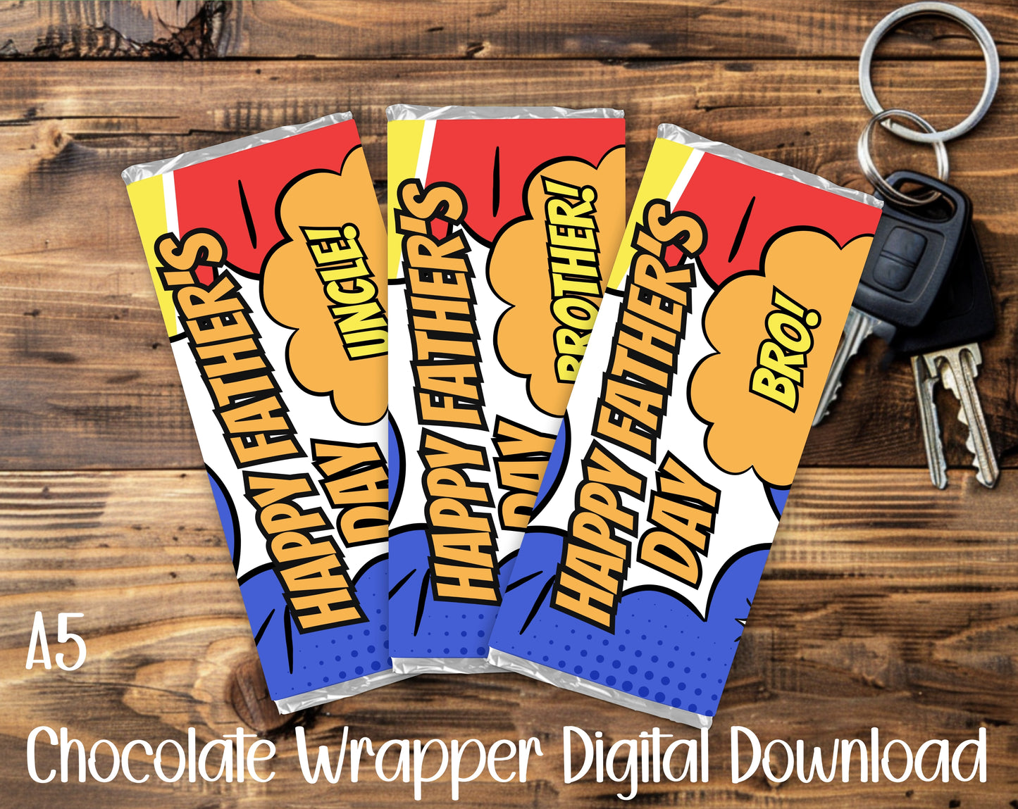 FATHER'S DAY A5 CHOCOLATE WRAPPERS BUNDLE - DIGITAL DOWNLOAD