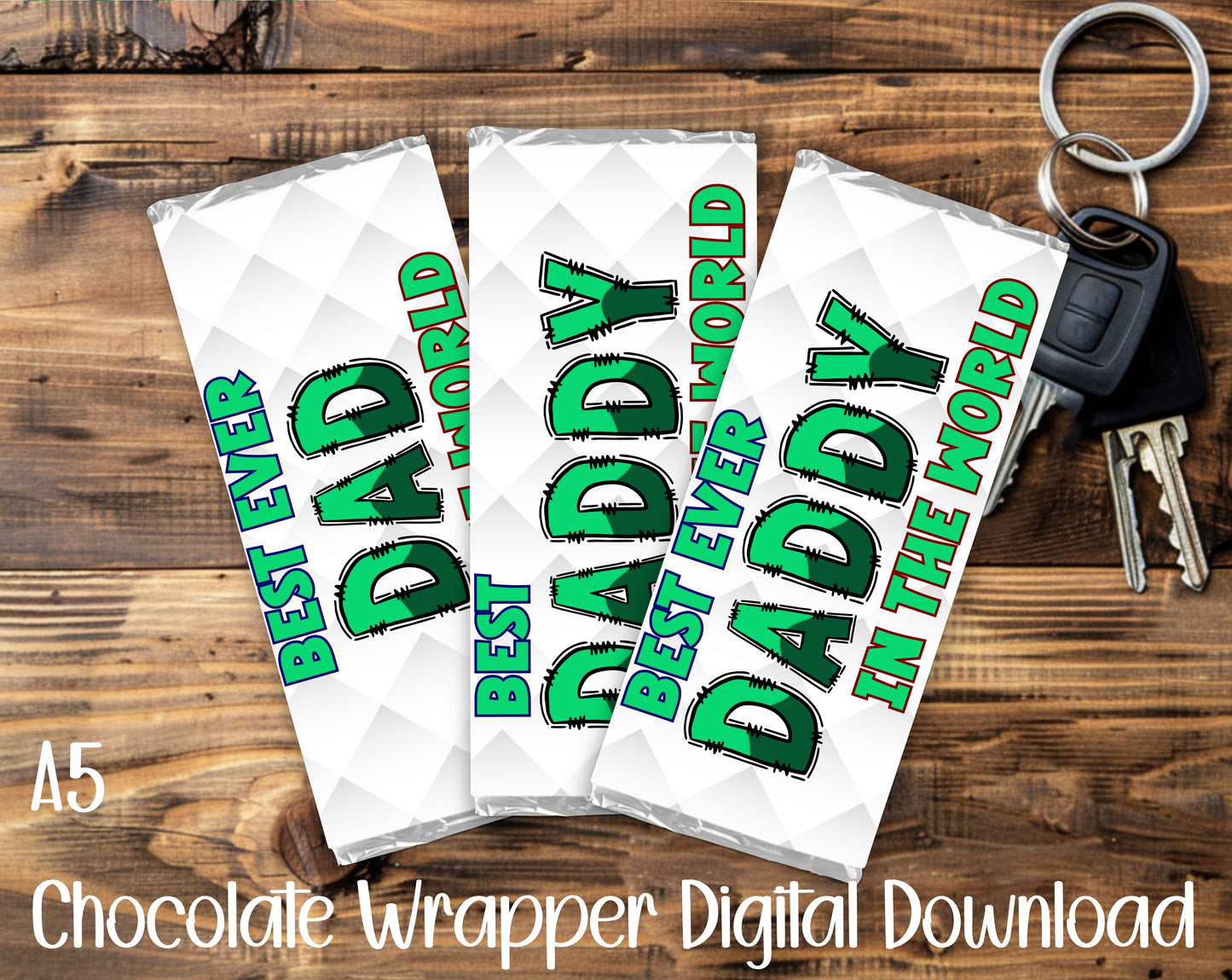FATHER'S DAY HULK A5 CHOCOLATE WRAPPERS BUNDLE - DIGITAL DOWNLOAD