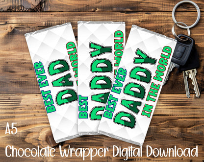FATHER'S DAY HULK A5 CHOCOLATE WRAPPERS BUNDLE - DIGITAL DOWNLOAD