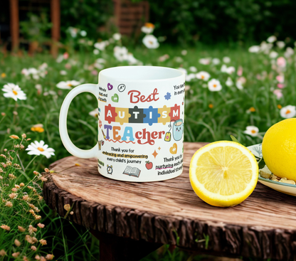 Best Autism Teacher MUG SUBLIMATION PRINT